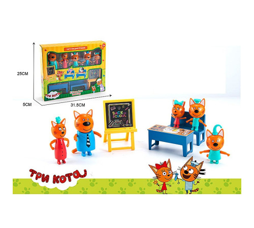 🧸 Игровой набор "Три Кота и Кошечка" (M-8812)⭐